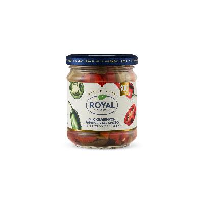 Royal mix zelených a červených papričiek jalapeňo 212 ml 