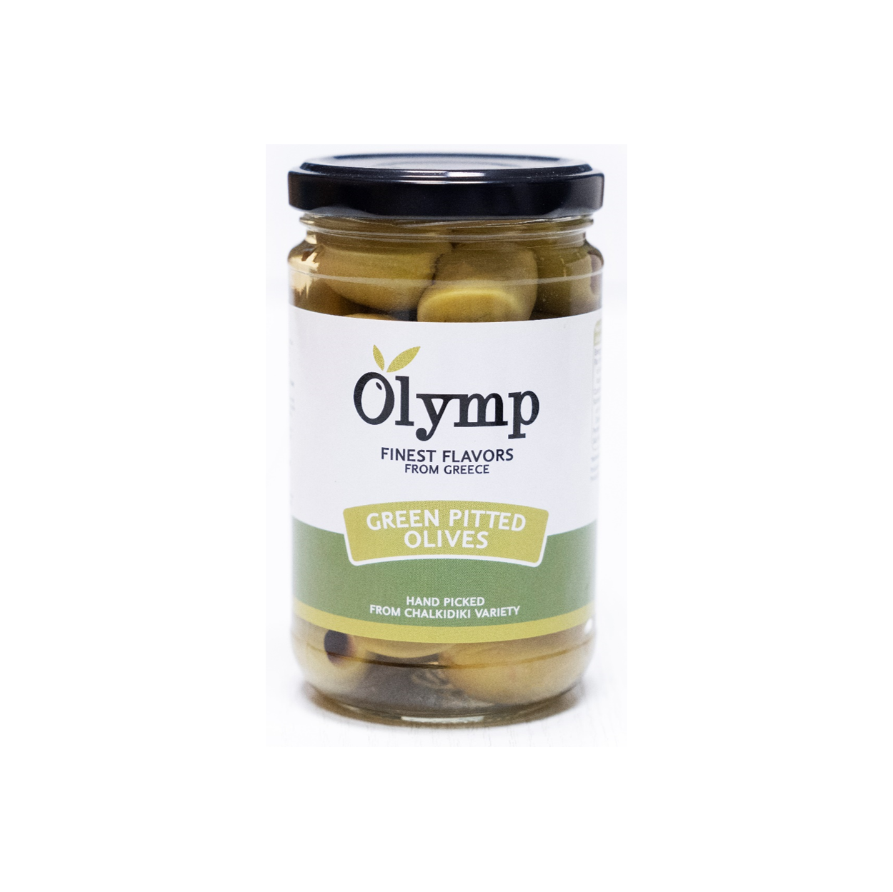 Olymp green pitted olives